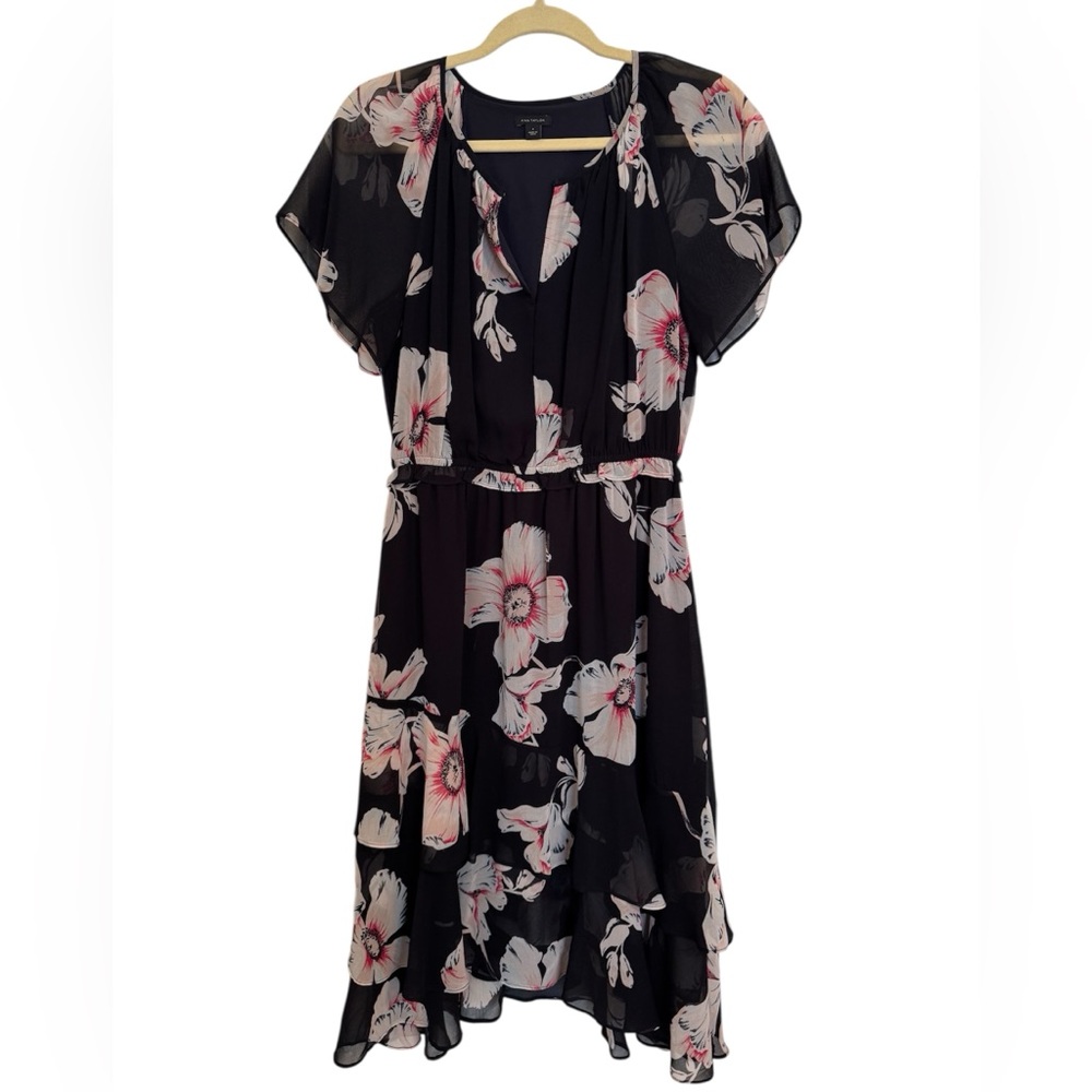 Floral Black Dress